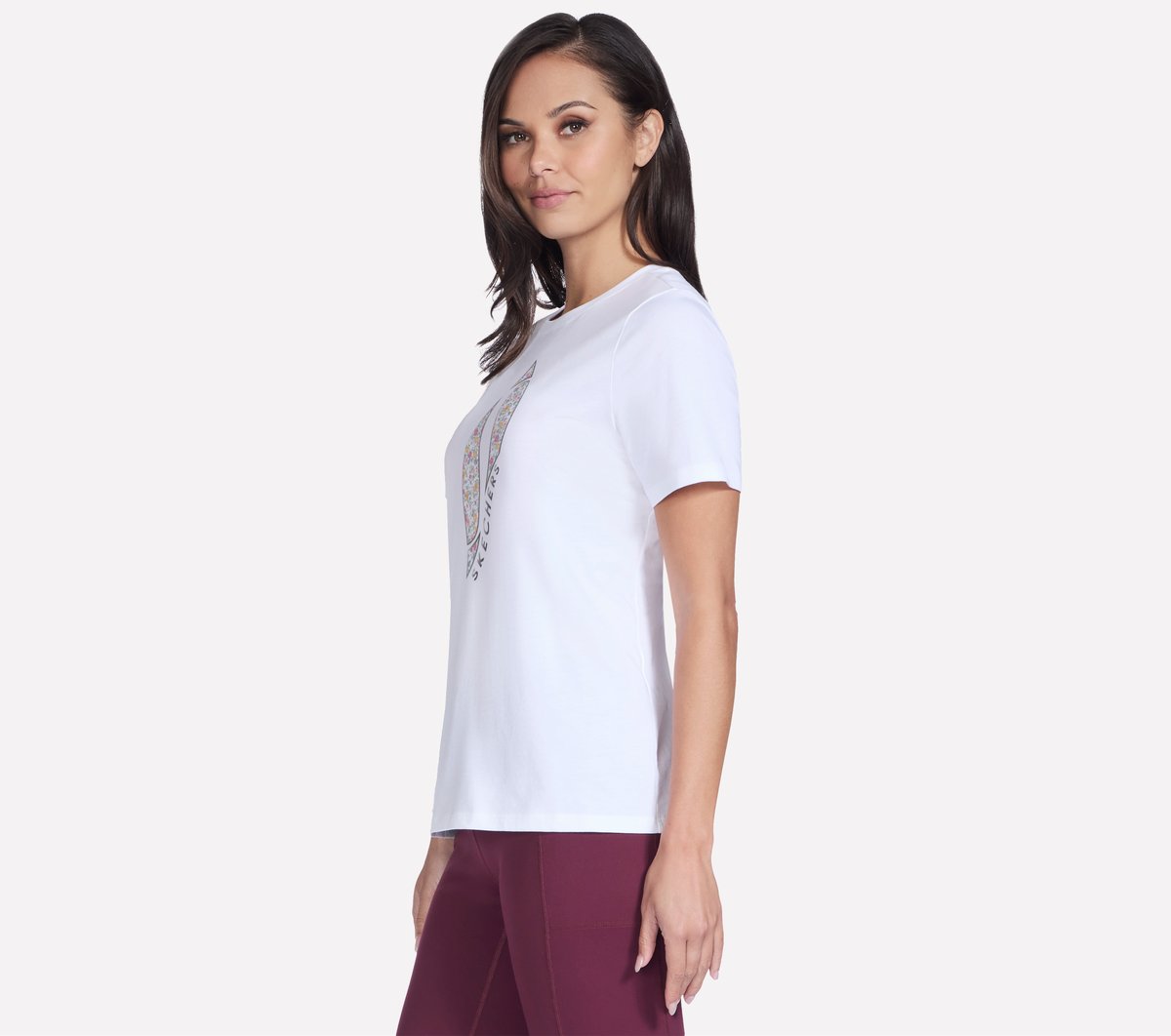 Floral Diamond Short Sleeve Tee Women Skechers for sale