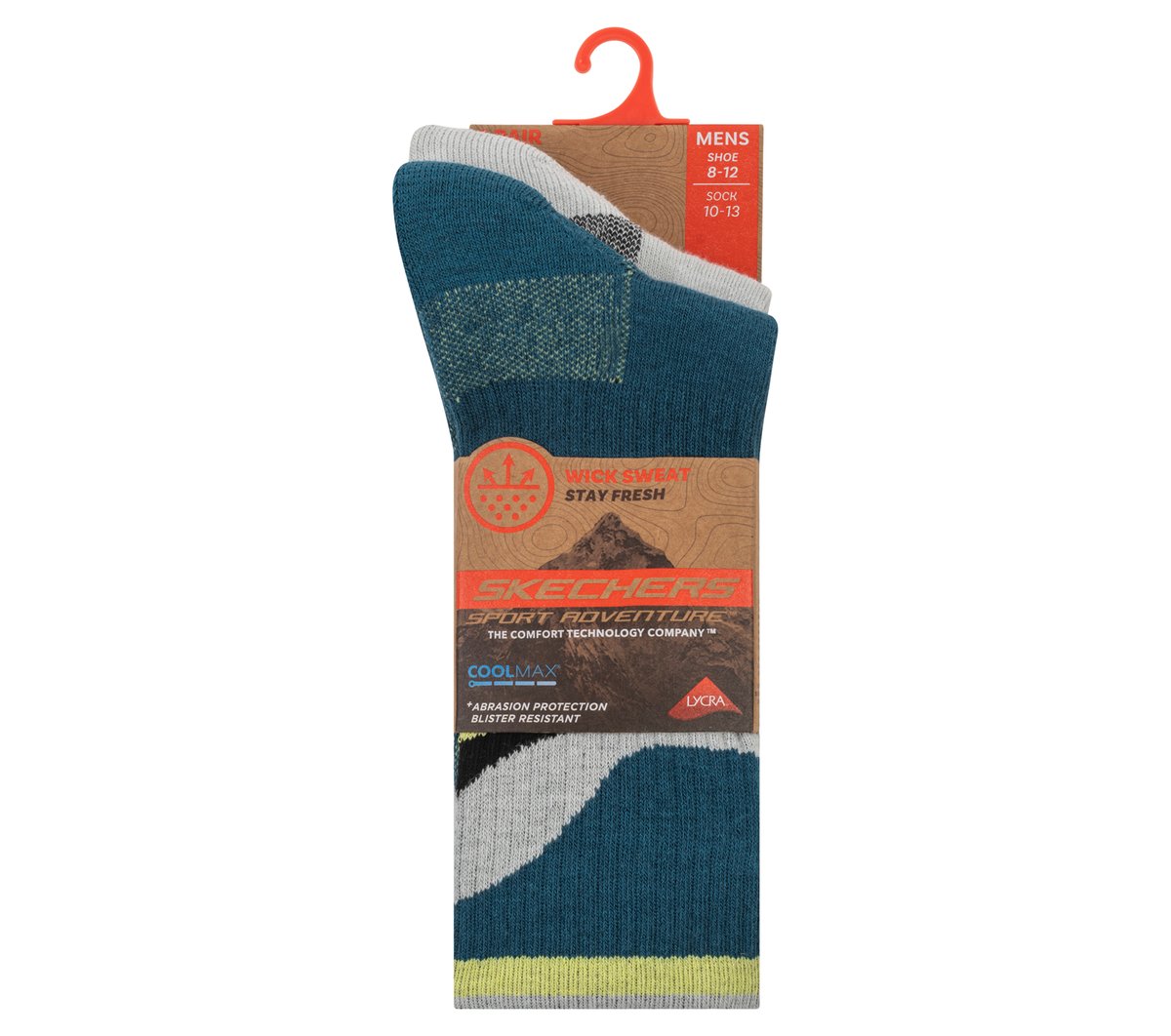 2 Pack Men's Crew Trail Socks Men Skechers sale