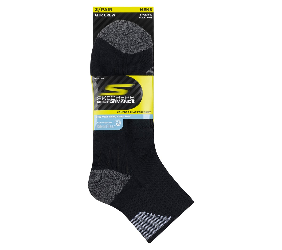 3 Pack Men's Half Terry Quarter Crew Socks Men Skechers outlet