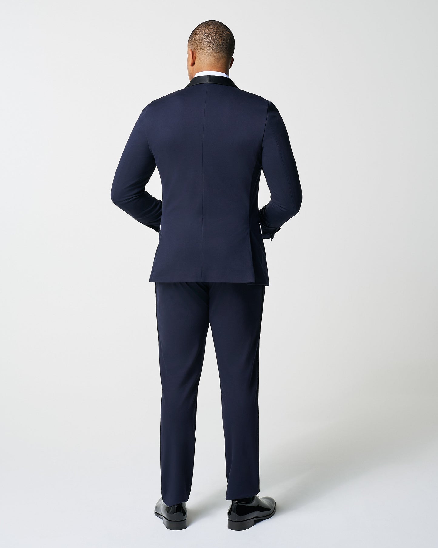 State & Liberty Athletic Fit Stretch Tuxedo - Navy with Shawl Lapel