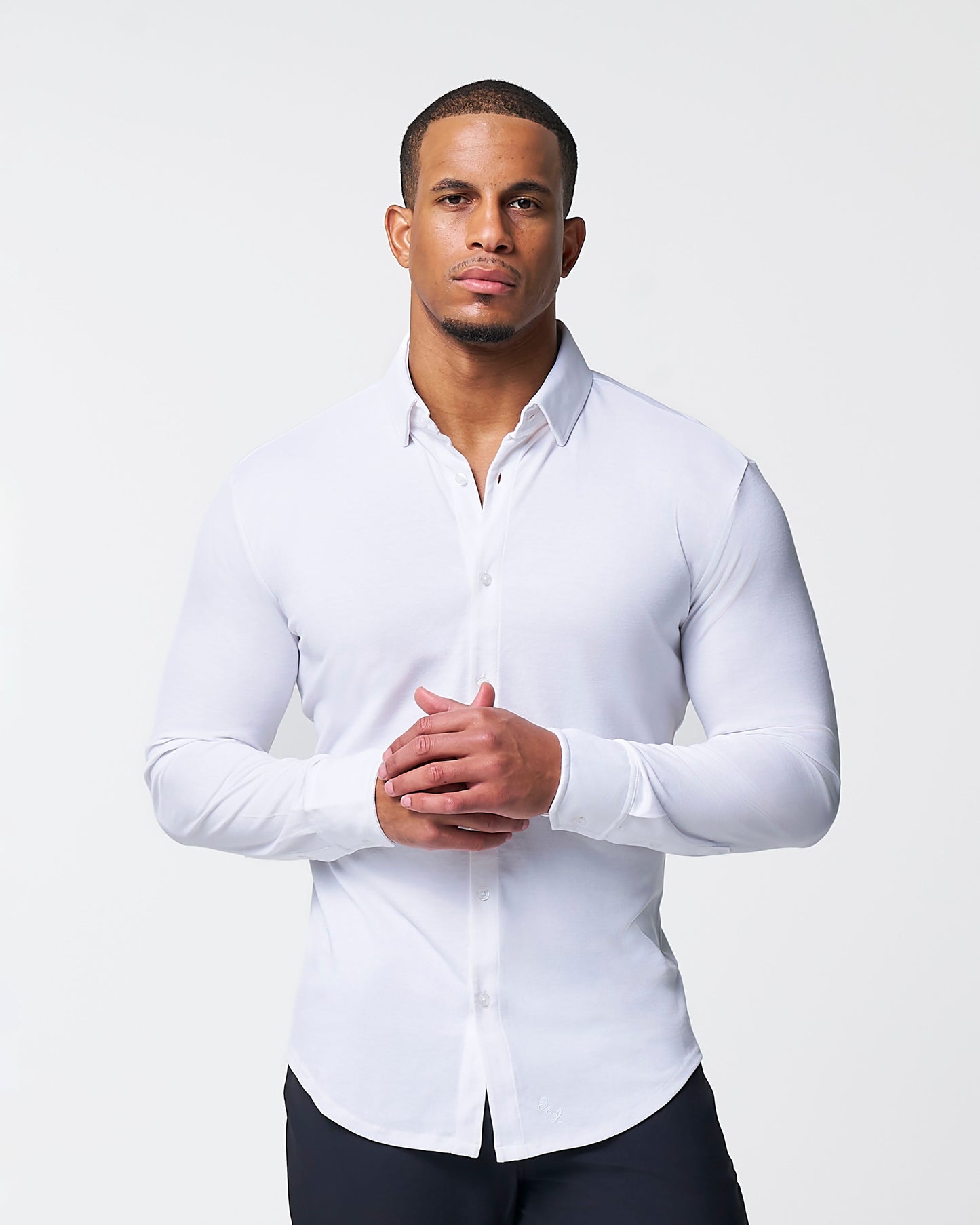 State & Liberty "The Mark" White Pique Button Down