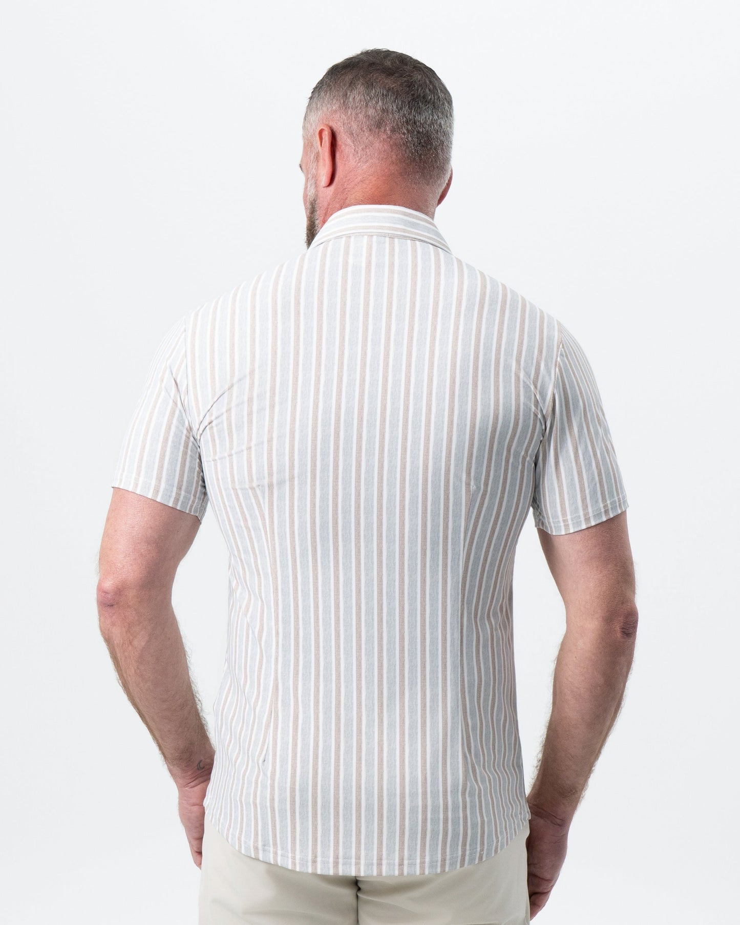 State & Liberty "The Maui" Light Blue & Brown Stripe