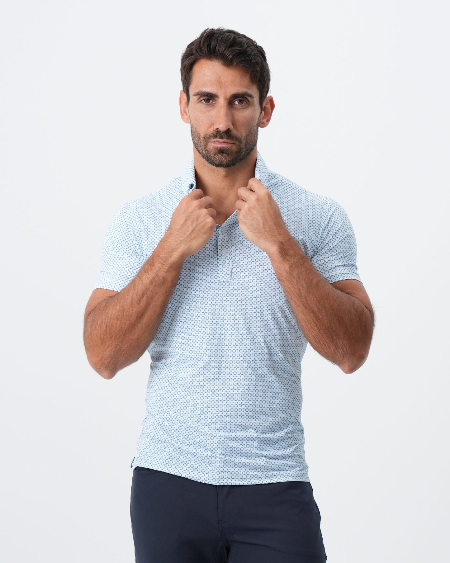 State & Liberty "The Bolt" Light Blue & Navy Cross Diamond
