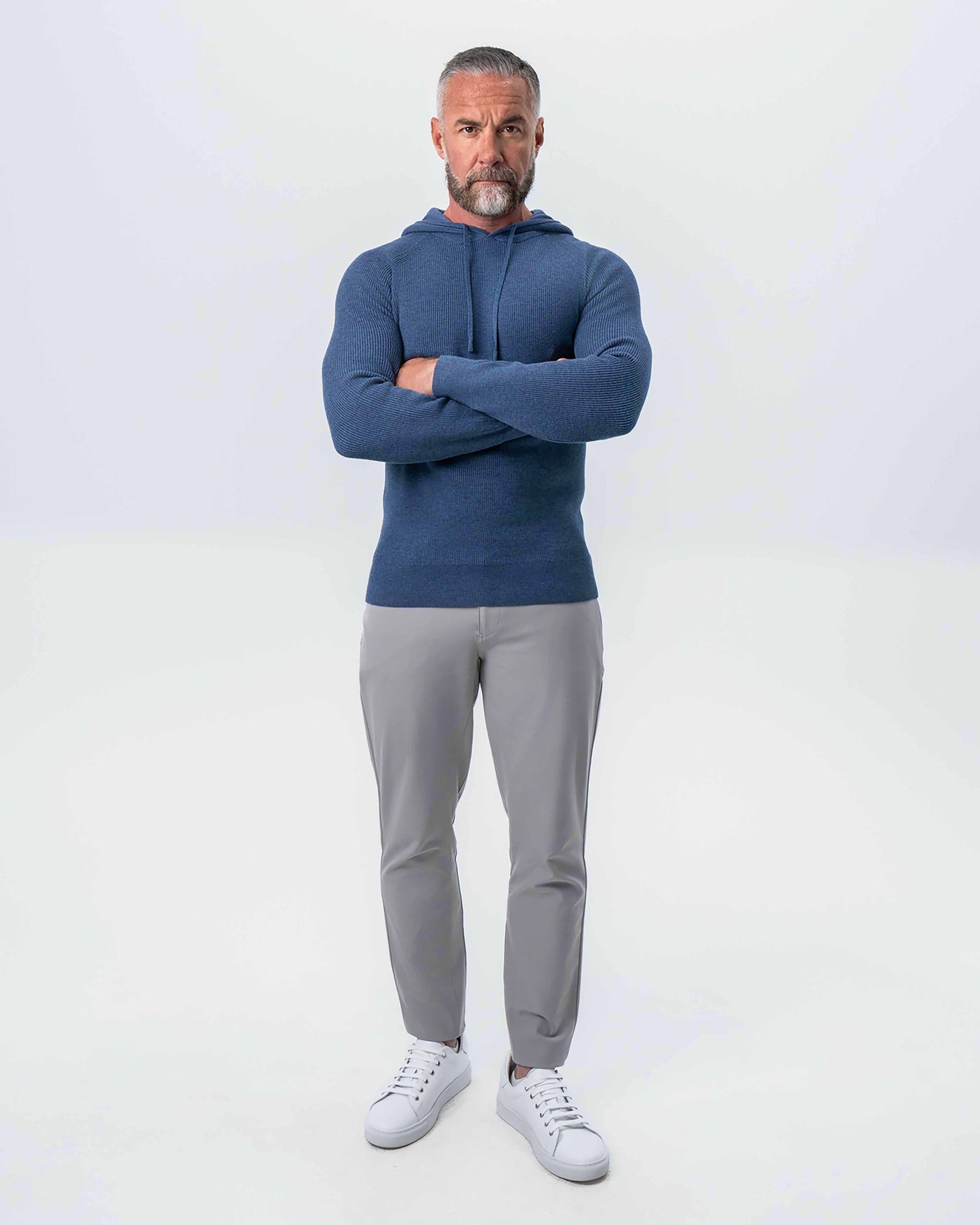 State & Liberty Heavy Knit Hoodie - Navy