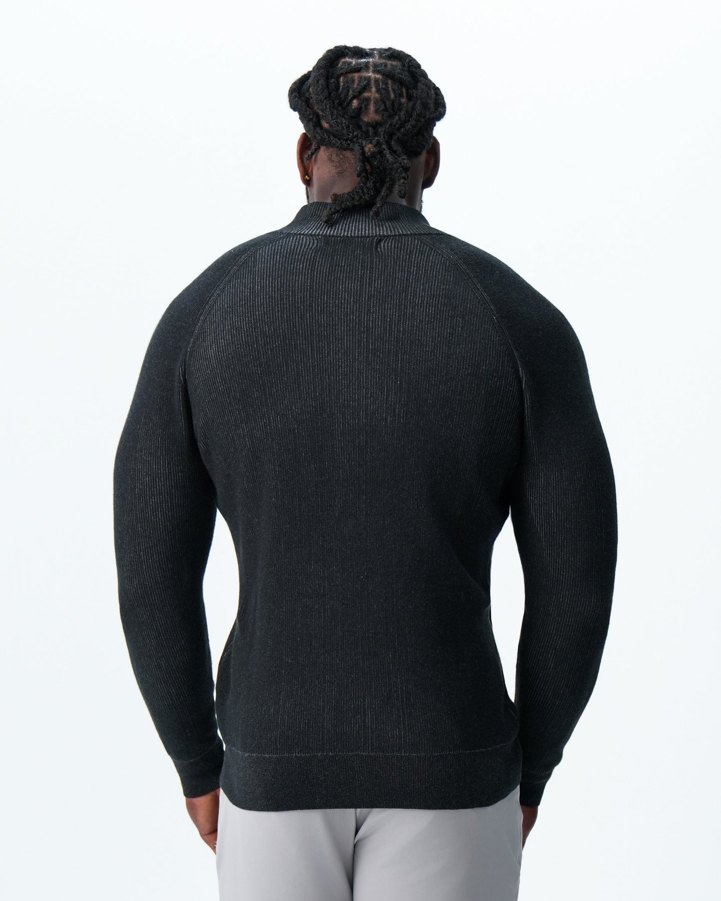 State & Liberty Mid-Weight Sweater Bomber - Black
