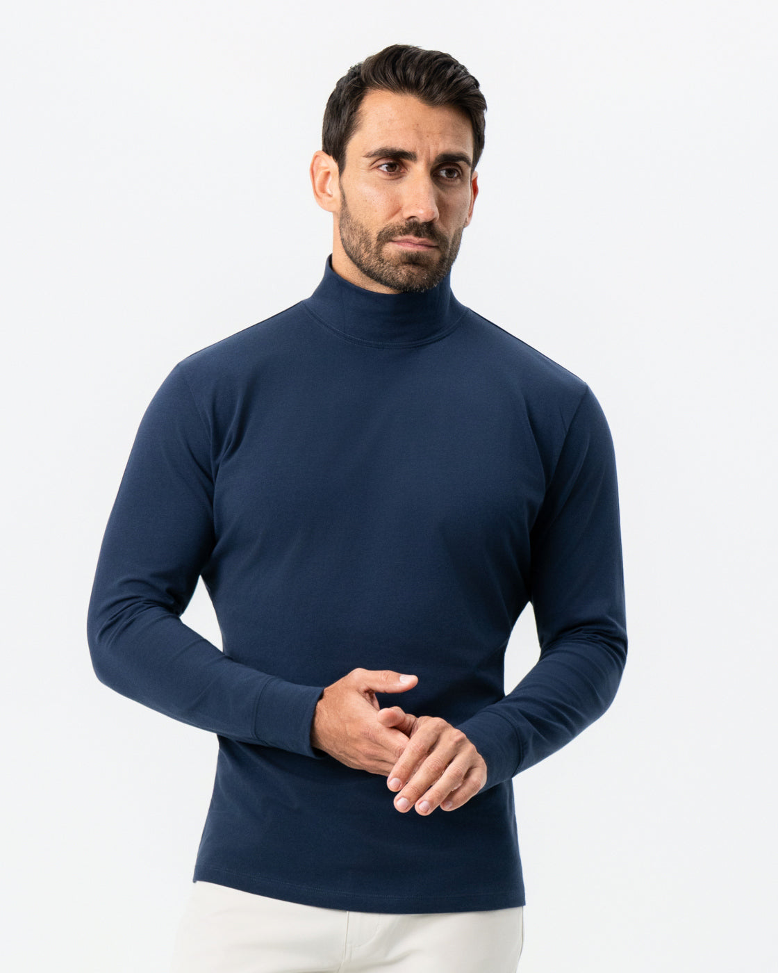 State & Liberty Mock Turtleneck - Navy