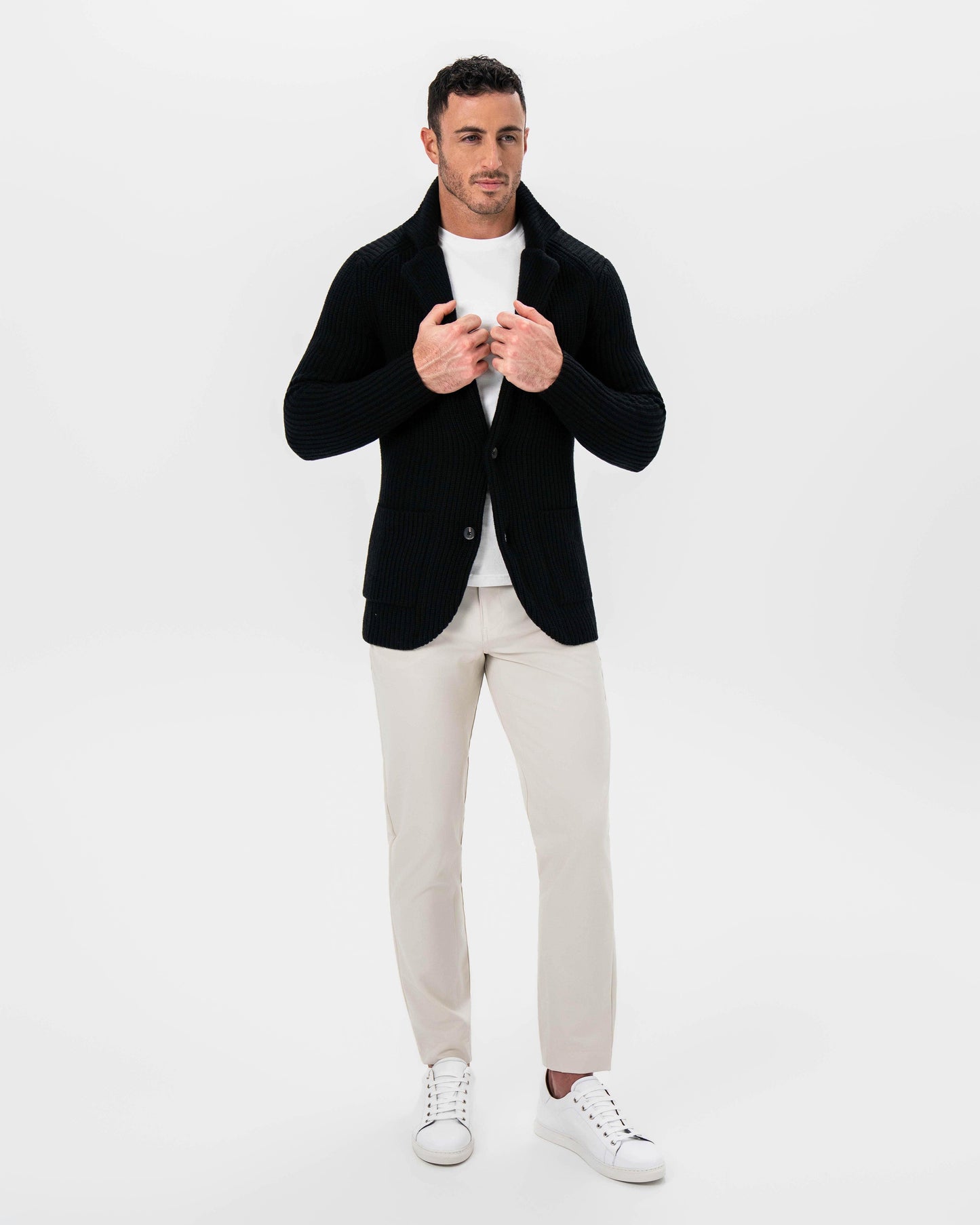 State & Liberty Sweater Blazer - Black