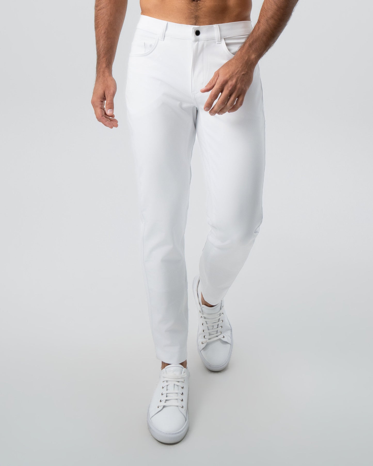 State & Liberty Athletic Fit Stretch Tech Chino - White