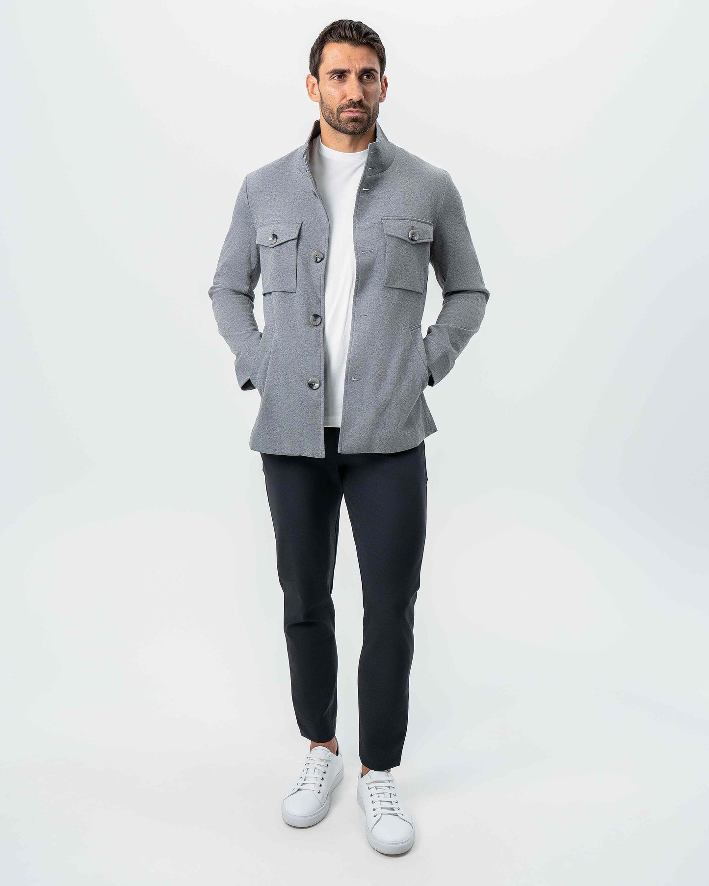State & Liberty Knit Field Jacket - Grey