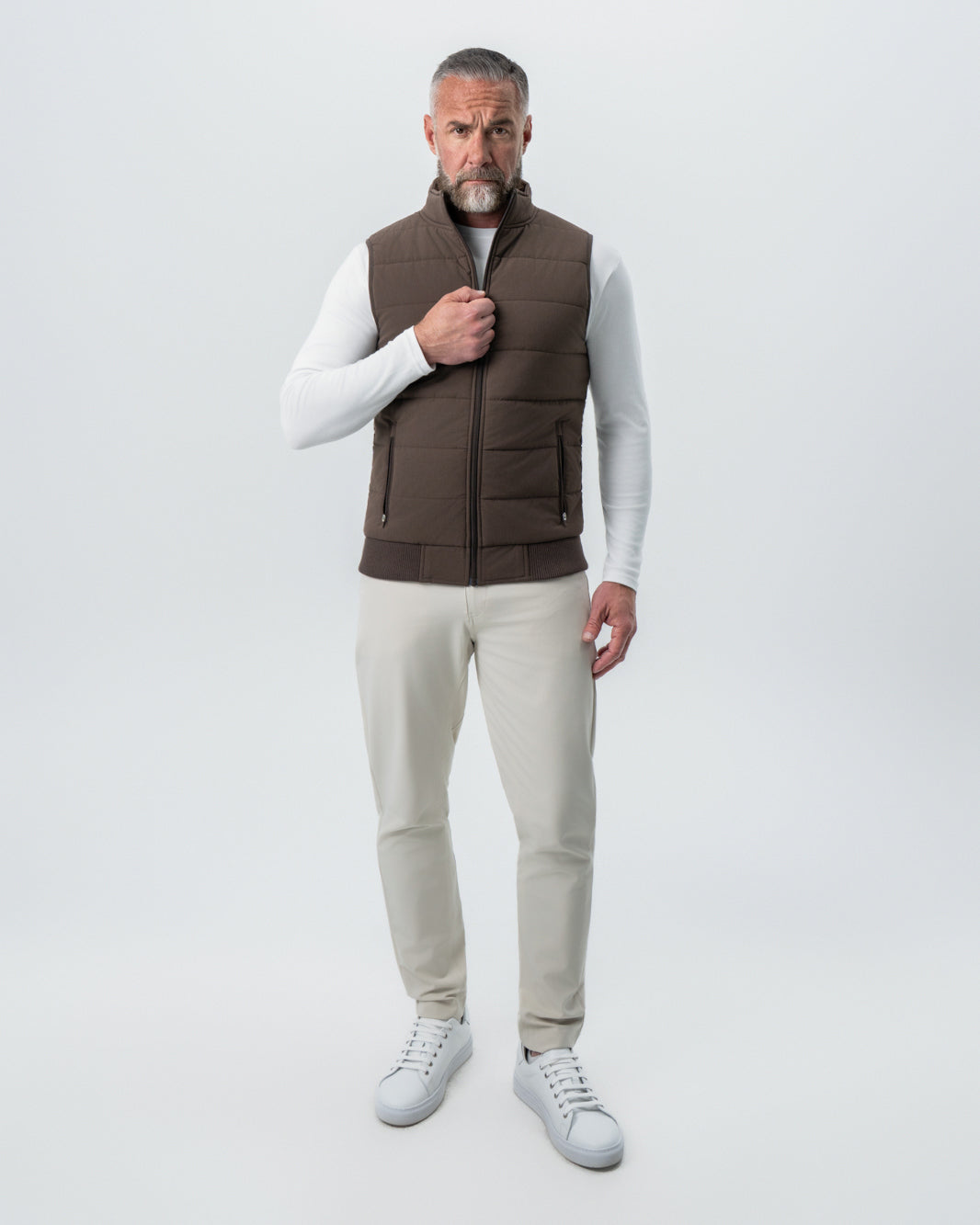 State & Liberty Down Vest - Brown