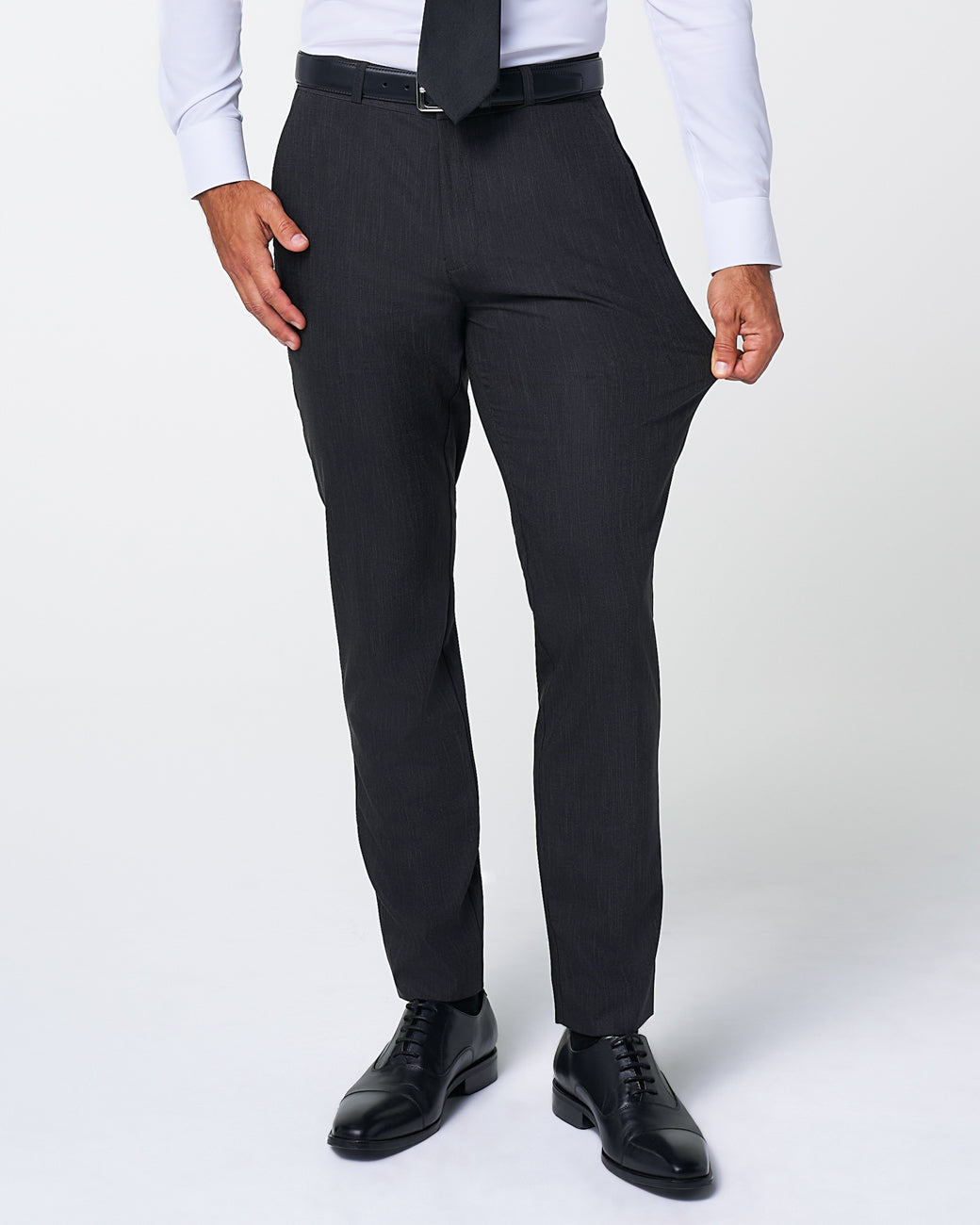 State & Liberty Athletic Fit Stretch Suit - Heathered Charcoal