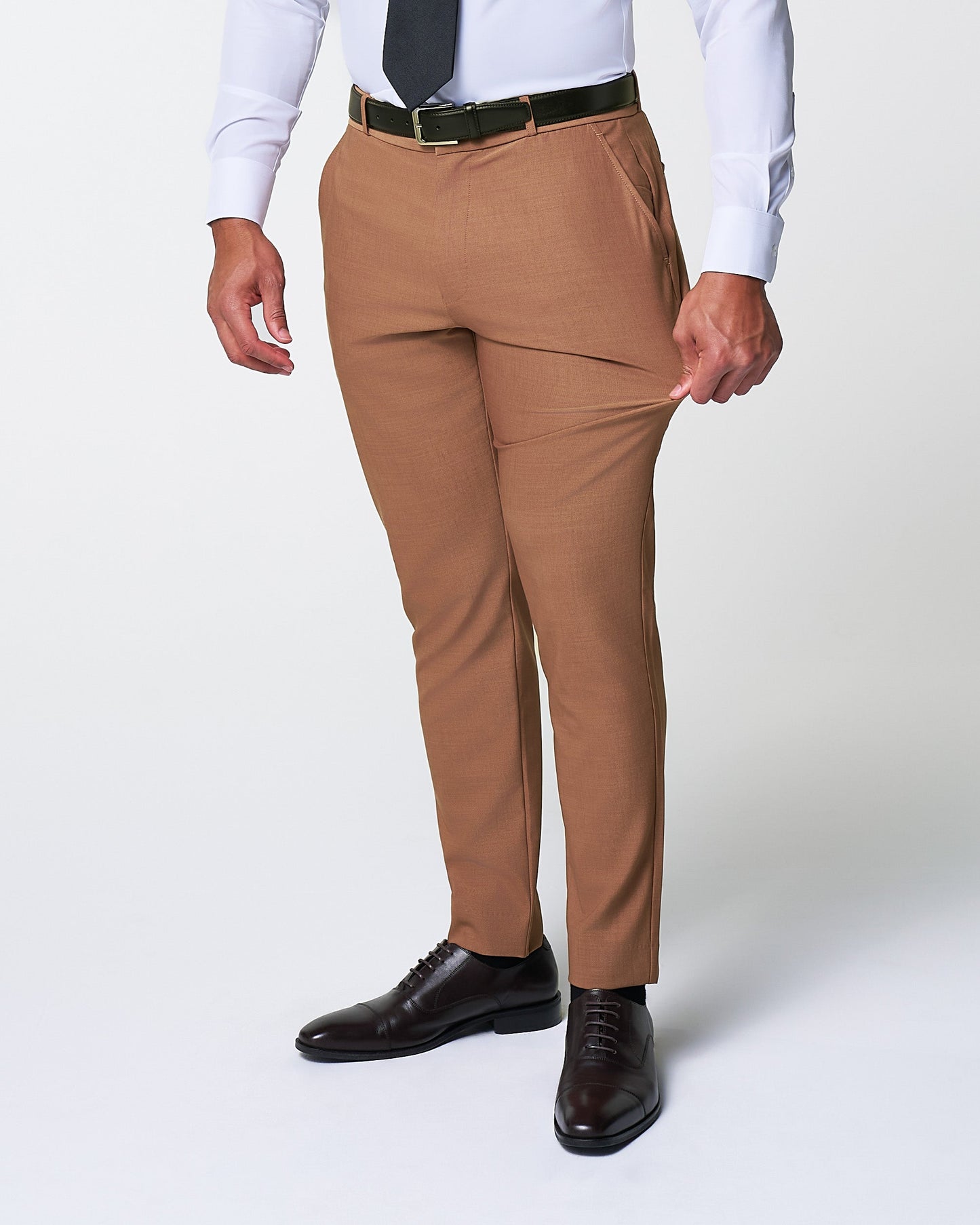 State & Liberty Athletic Fit Stretch Suit - Heathered Copper