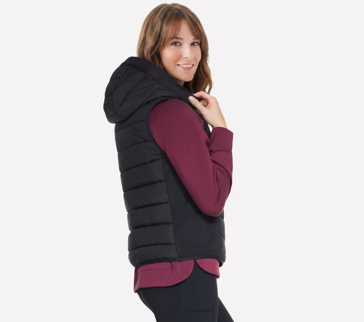 Performance Elite Cozy Fit Hooded Vest Women Skechers for sale