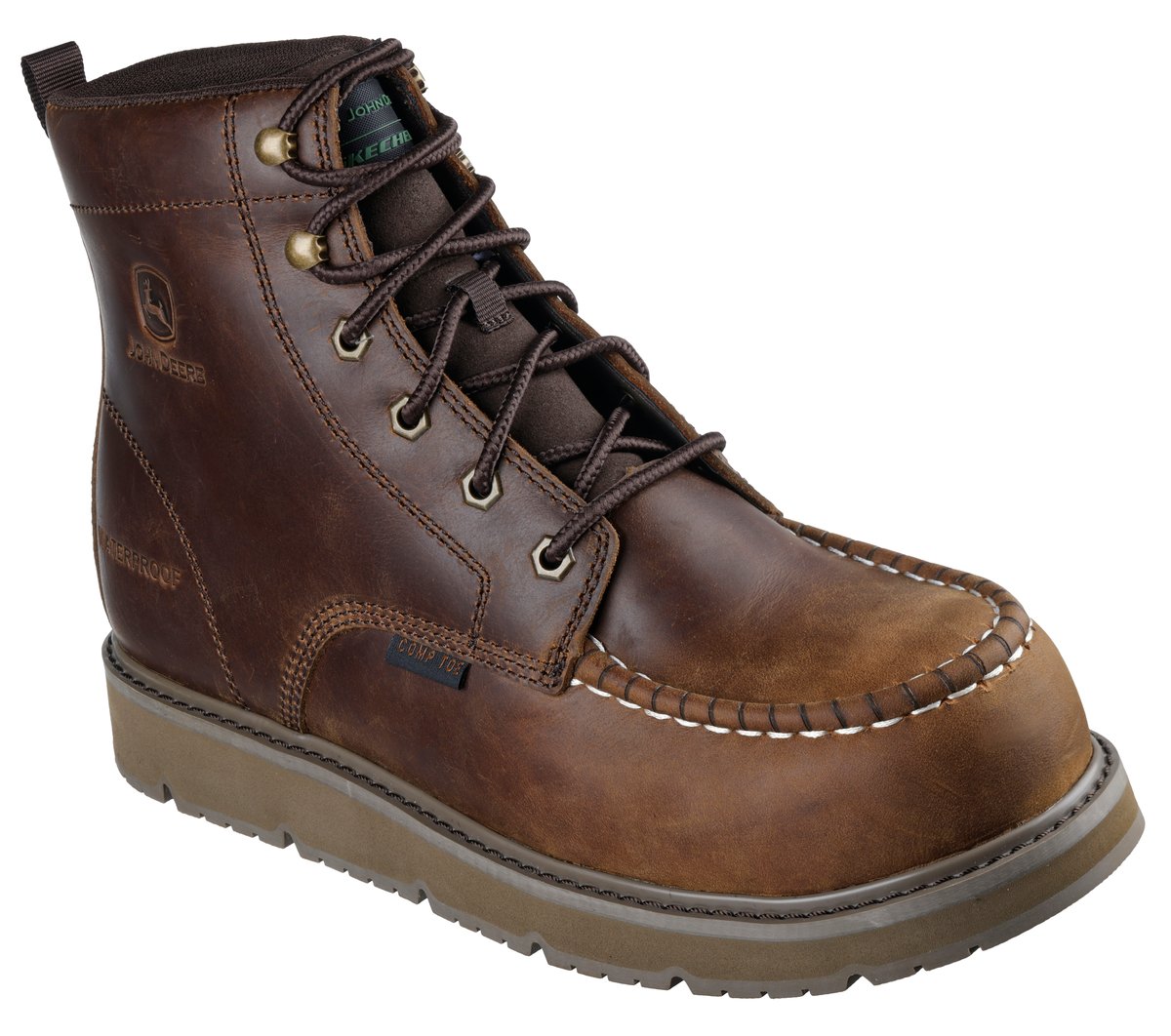 John Deere Waterproof: Flex-Wedge Ranger - Wild Yew Men Skechers on sale