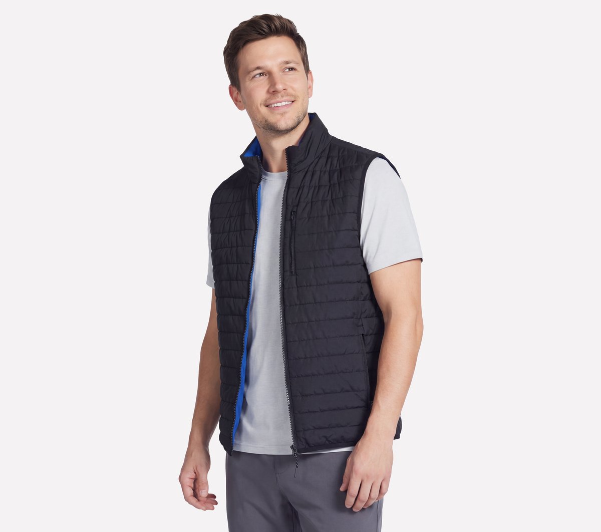 GO SHIELD Cozy Fit Altitude Reversible Vest Men Skechers for sale