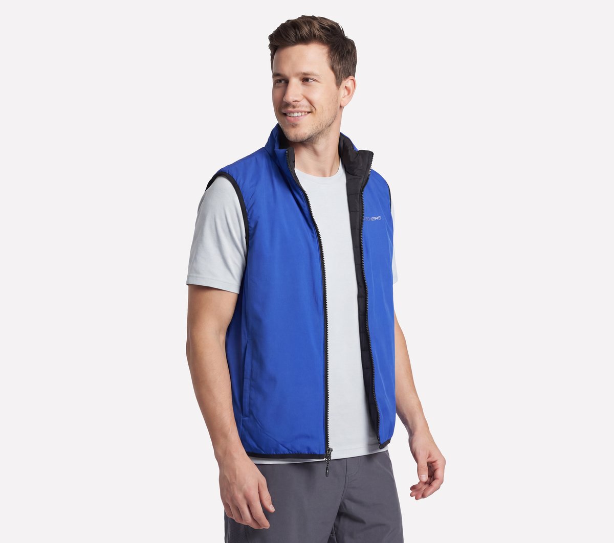 GO SHIELD Cozy Fit Altitude Reversible Vest Men Skechers for sale