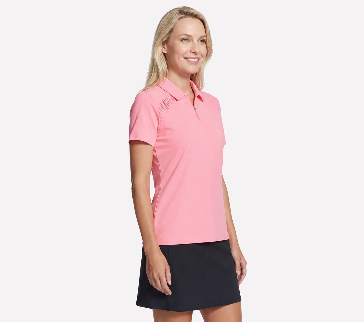 GO GOLF Short Sleeve Birdie Zip Front Polo Women Skechers discount
