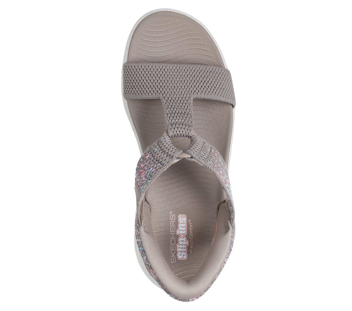 Slip-ins: GO WALK Massage Fit Sandal - Confetti Sky Women Skechers discount