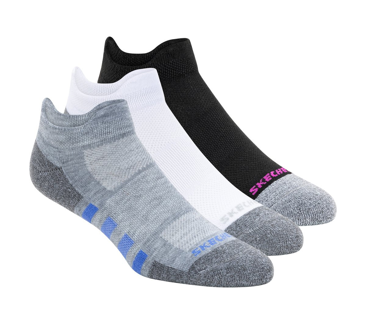 Work: Lowcut Heel Tab Socks - 3 Pack Women Skechers discount