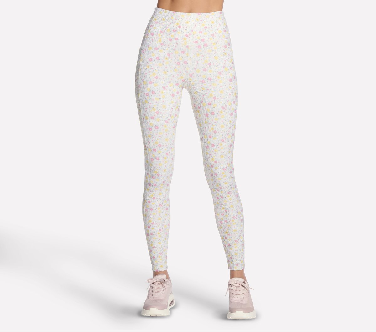 GO WALK Rib Floral Full Length High-Waisted Legging Women Skechers us