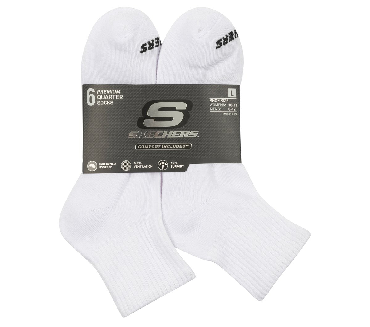 6 Pack Core Quarter Large Socks Men Skechers us