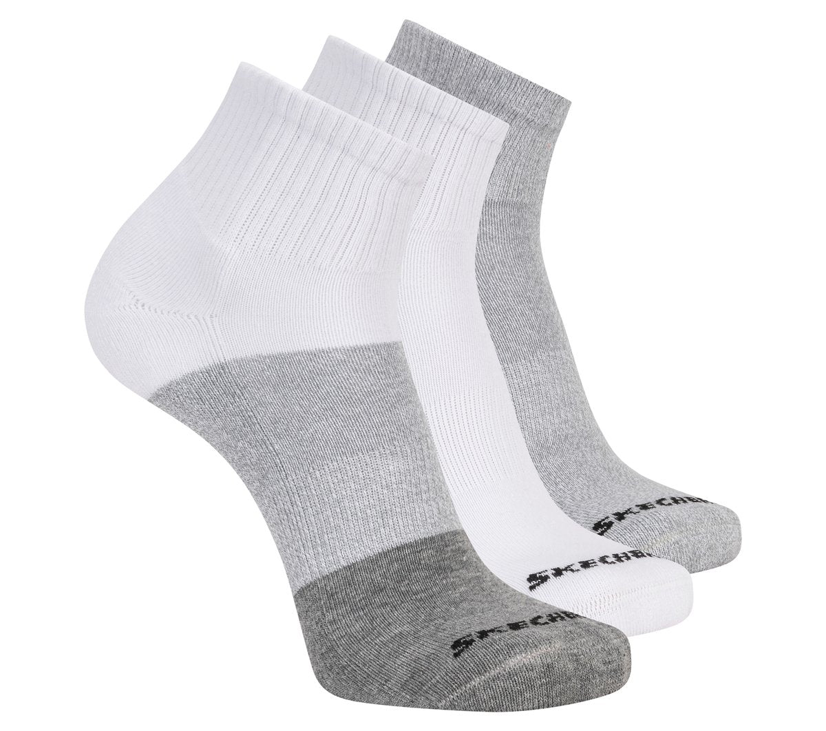 3 Pack Men's Colorblock Quarter Socks Men Skechers for sale