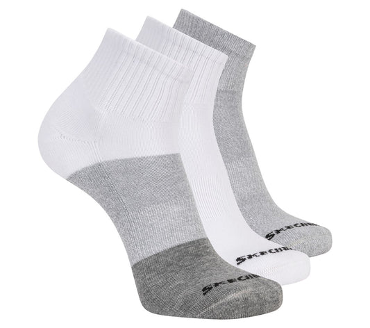 3 Pack Men's Colorblock Quarter Socks Men Skechers for sale