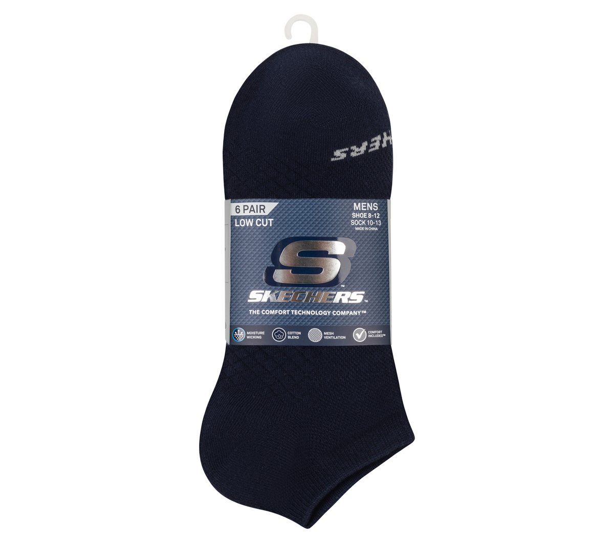 6 Pack Men's Low Cut Texture Knit Socks Men Skechers discount