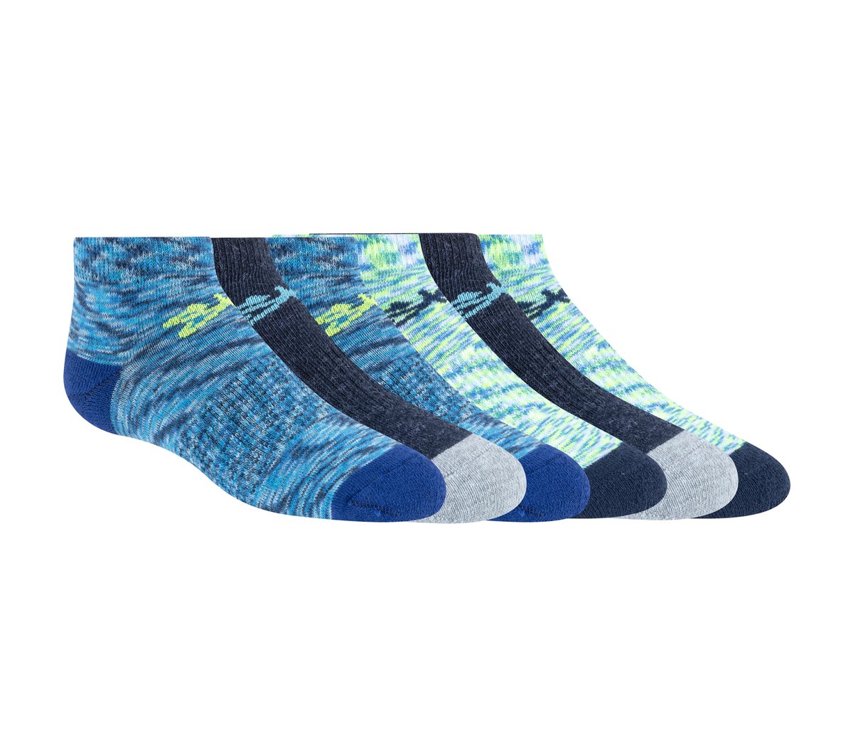 6 Pack Space Dye Low Cut Socks Kids Skechers outlet