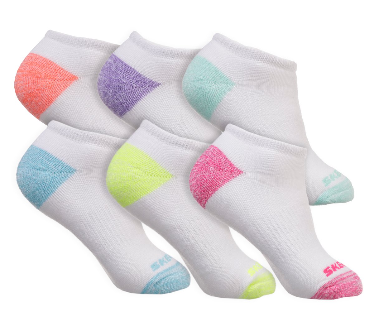 6 Pack Low Cut Walking Socks Kids Skechers outlet