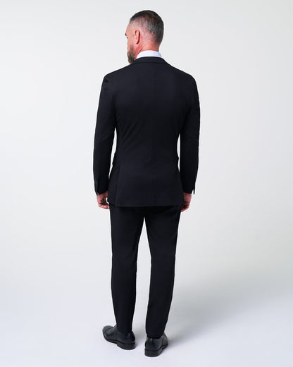 State & Liberty Athletic Fit Stretch Suit - Black