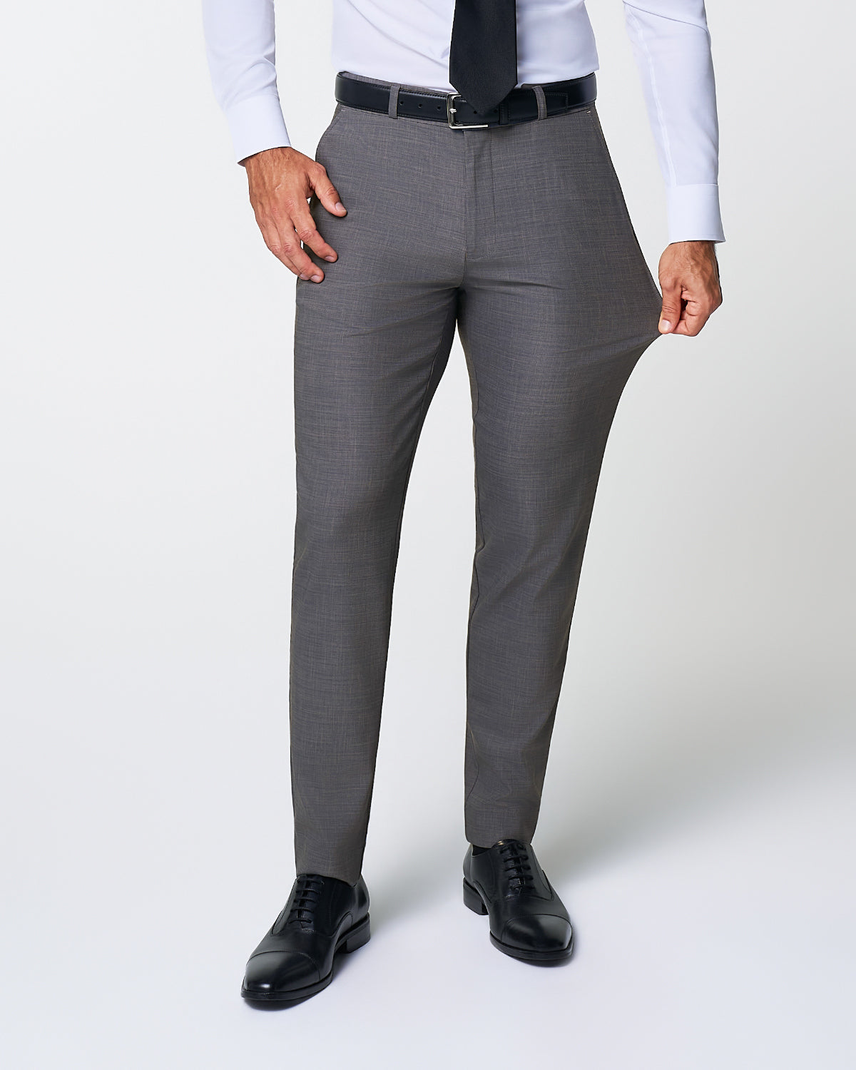 State & Liberty Athletic Fit Stretch Suit - Heathered Grey