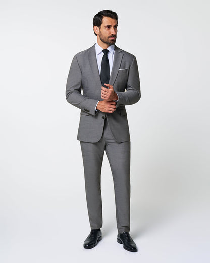 State & Liberty Athletic Fit Stretch Suit - Heathered Grey
