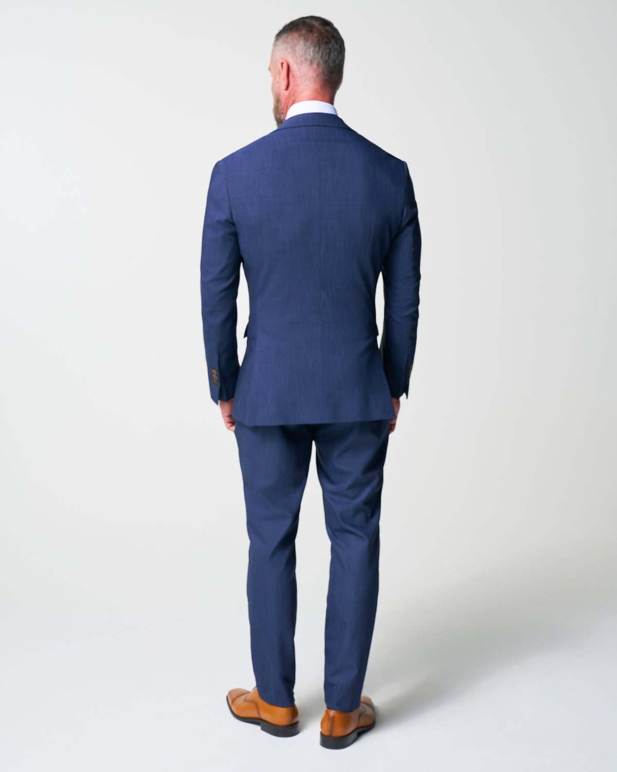 State & Liberty Athletic Fit Stretch Suit - Heathered Navy