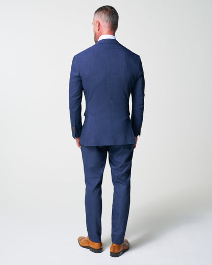 State & Liberty Athletic Fit Stretch Suit - Heathered Navy