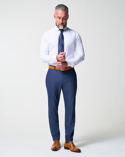 State & Liberty Athletic Fit Stretch Suit - Heathered Navy