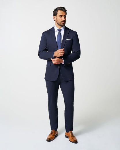 State & Liberty Athletic Fit Stretch Suit - Navy