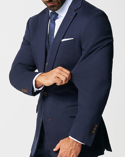 State & Liberty Athletic Fit Stretch Suit - Navy