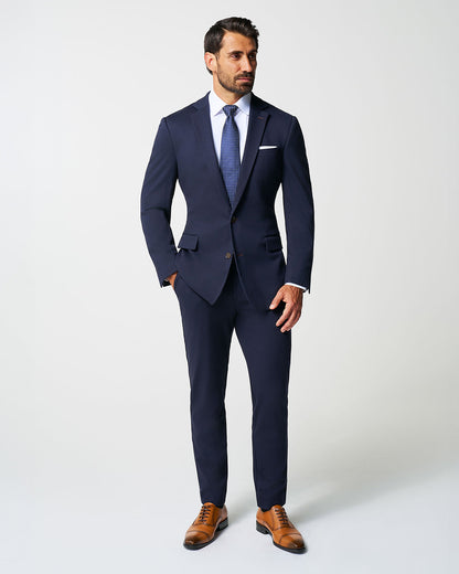State & Liberty Athletic Fit Stretch Suit - Navy