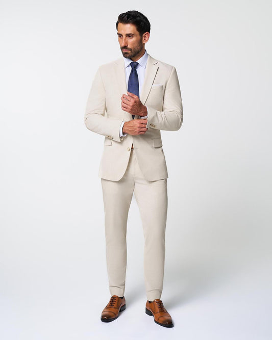 State & Liberty Athletic Fit Stretch Suit - Lightweight Heathered Bamboo