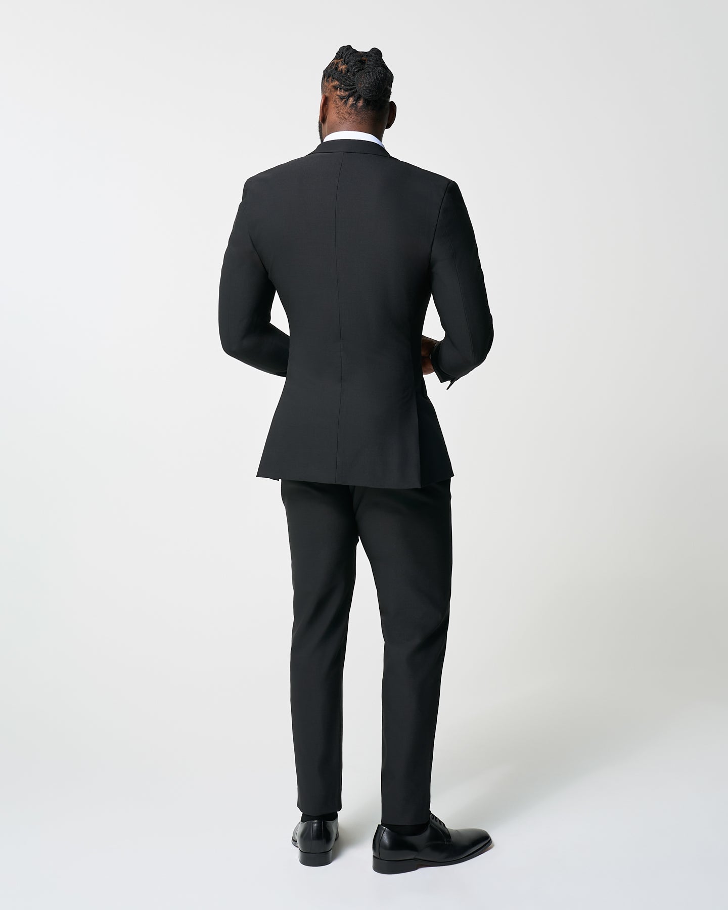State & Liberty Athletic Fit Stretch Suit - Heathered Black