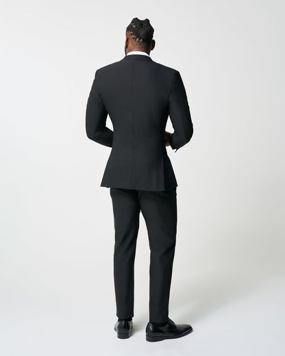 State & Liberty Athletic Fit Stretch Suit - Heathered Black