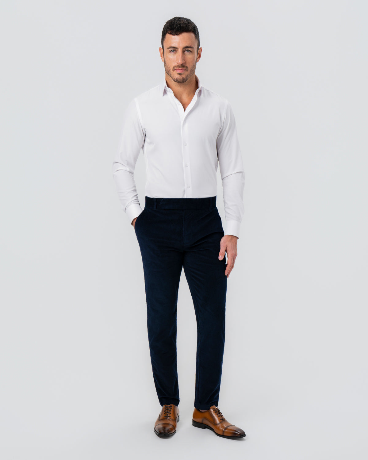 State & Liberty Unstructured Corduroy Suit - Dark Navy