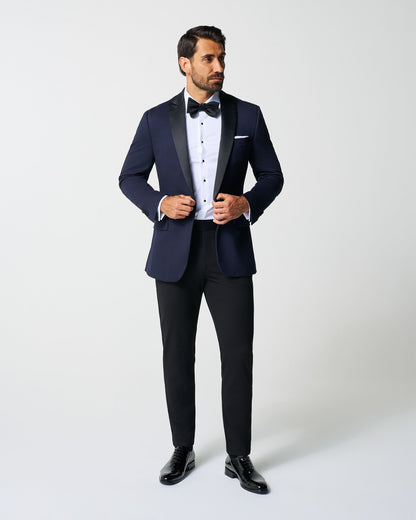 State & Liberty Athletic Fit Stretch Tuxedo - Navy with Peak Lapel