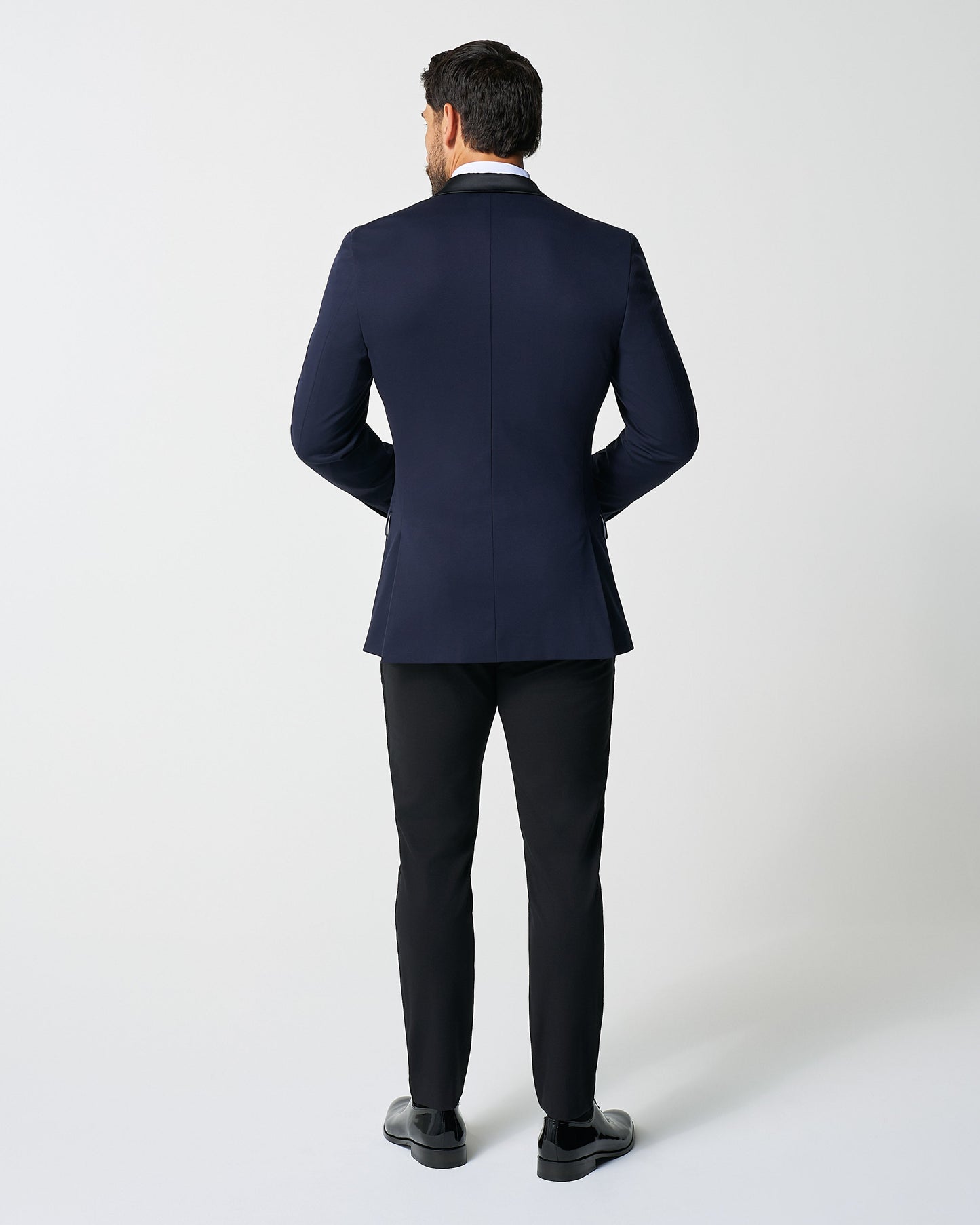 State & Liberty Athletic Fit Stretch Tuxedo - Navy with Peak Lapel