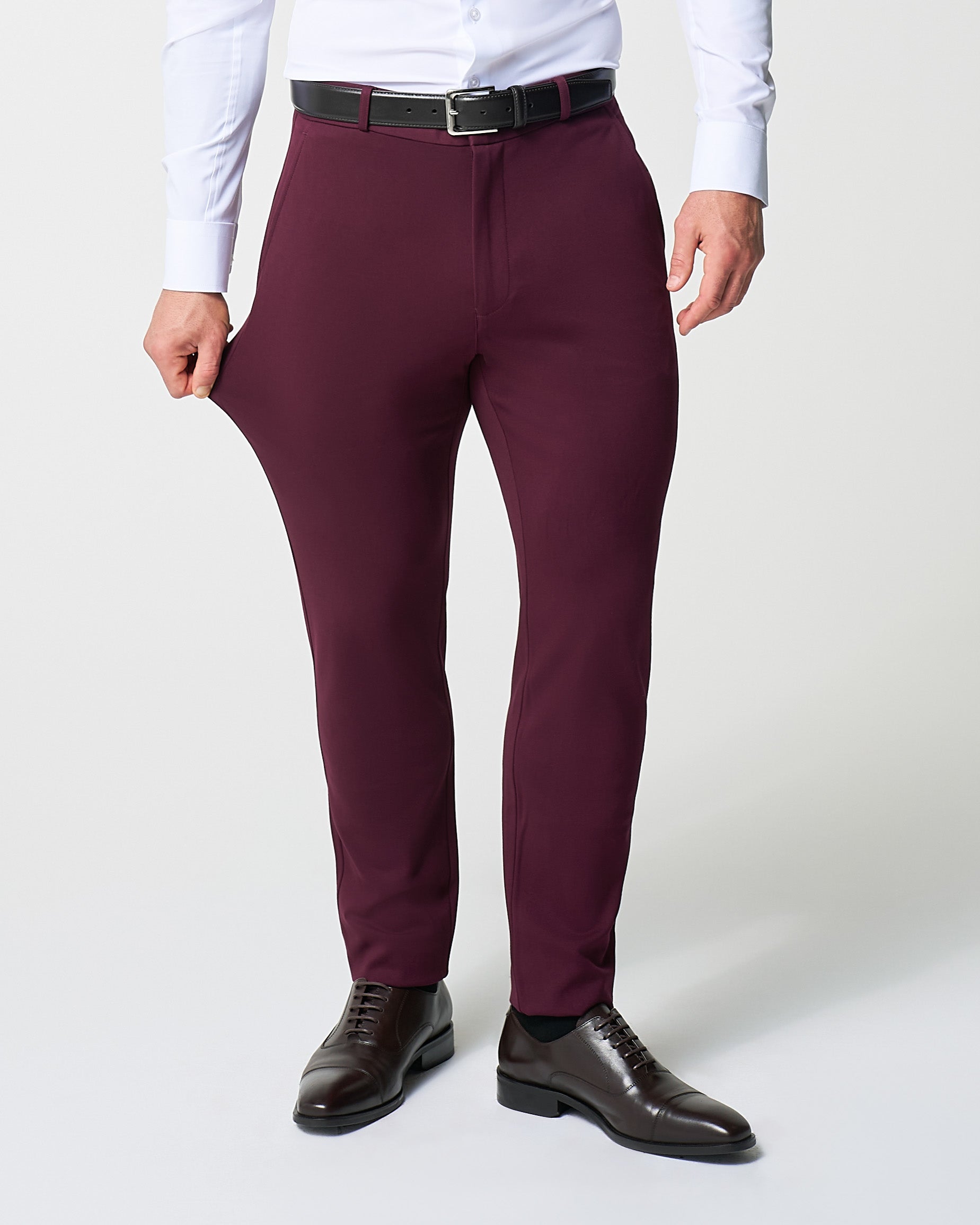 State & Liberty Athletic Fit Stretch Suit - Solid Plum