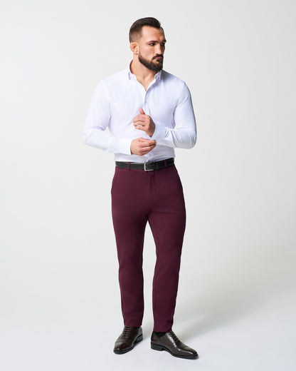 State & Liberty Athletic Fit Stretch Suit - Solid Plum