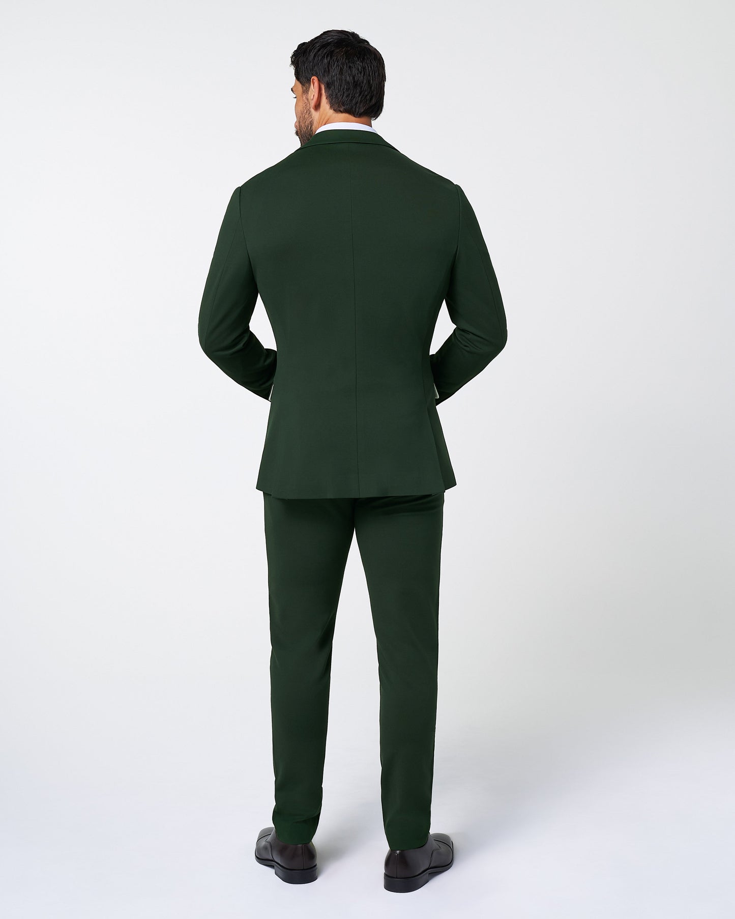 State & Liberty Athletic Fit Stretch Suit - Solid Hunter Green
