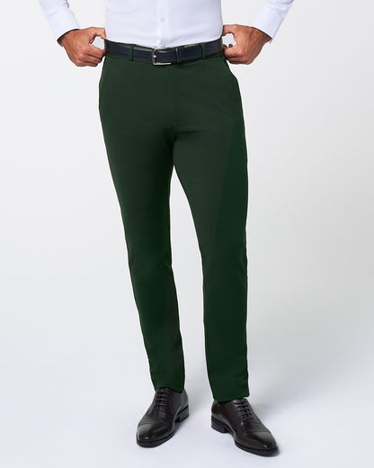 State & Liberty Athletic Fit Stretch Suit - Solid Hunter Green
