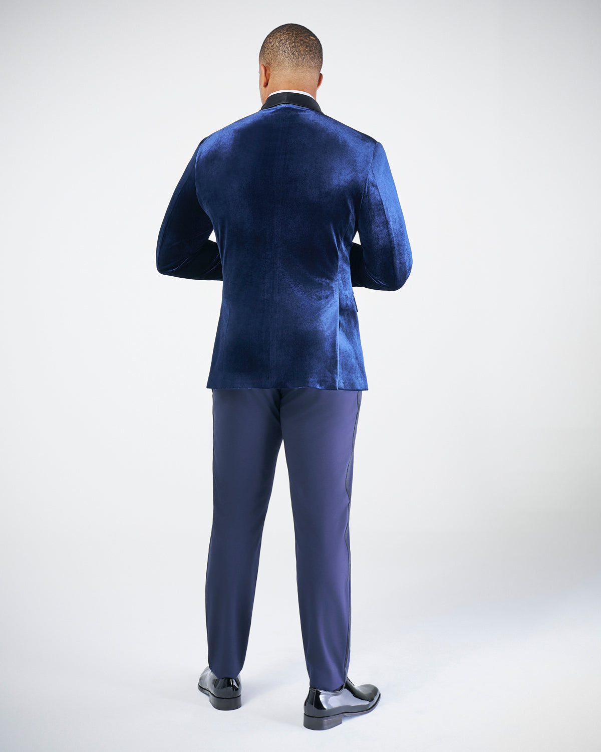 State & Liberty Athletic Fit Stretch Tuxedo Jacket - Blue Velvet
